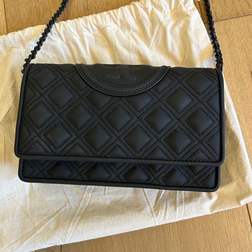 Tory Burch Black on Black Quilted Crossbody